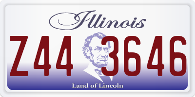 IL license plate Z443646