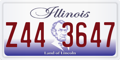 IL license plate Z443647