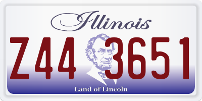 IL license plate Z443651