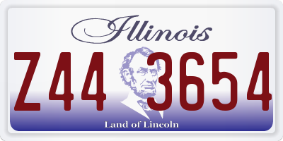 IL license plate Z443654