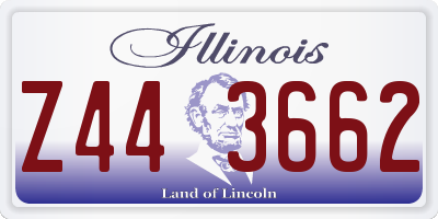 IL license plate Z443662