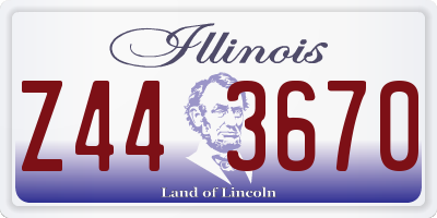 IL license plate Z443670