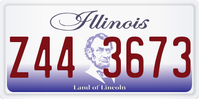 IL license plate Z443673