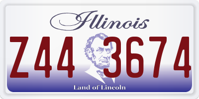 IL license plate Z443674