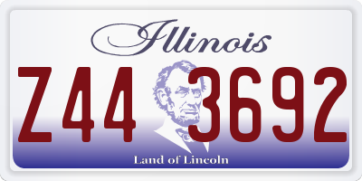 IL license plate Z443692