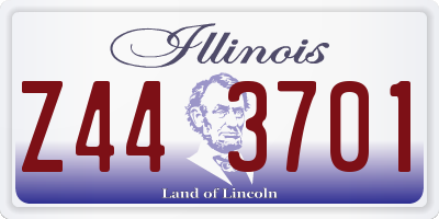 IL license plate Z443701