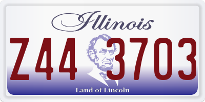 IL license plate Z443703