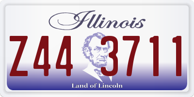 IL license plate Z443711