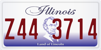 IL license plate Z443714