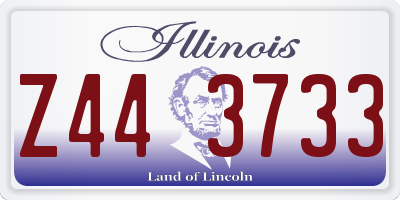 IL license plate Z443733