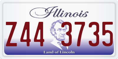 IL license plate Z443735