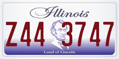 IL license plate Z443747