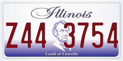IL license plate Z443754