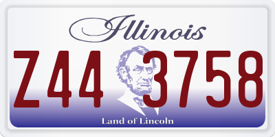 IL license plate Z443758