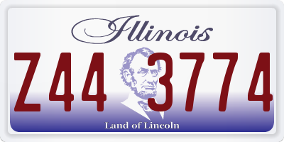IL license plate Z443774