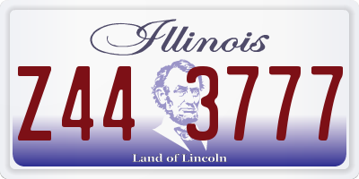 IL license plate Z443777