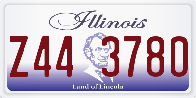 IL license plate Z443780