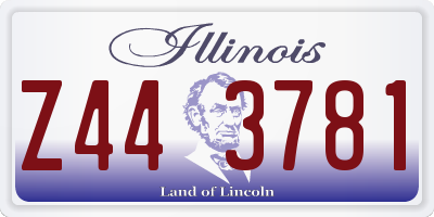 IL license plate Z443781