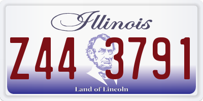 IL license plate Z443791
