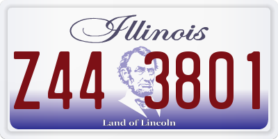 IL license plate Z443801