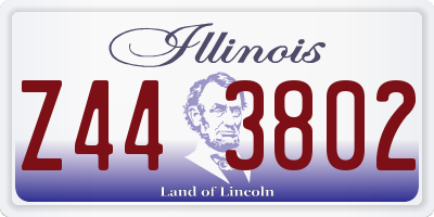 IL license plate Z443802