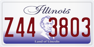 IL license plate Z443803