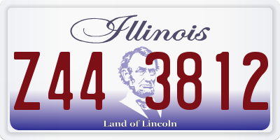 IL license plate Z443812