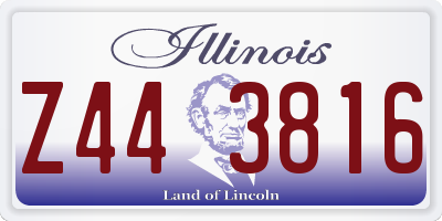 IL license plate Z443816