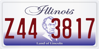 IL license plate Z443817