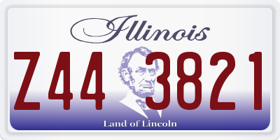 IL license plate Z443821