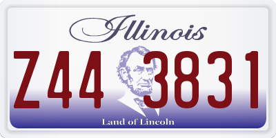 IL license plate Z443831