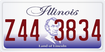 IL license plate Z443834
