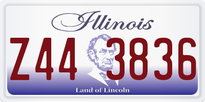 IL license plate Z443836