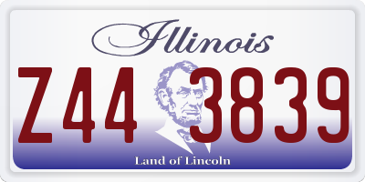 IL license plate Z443839