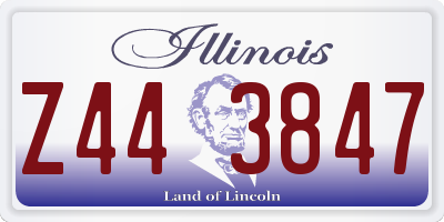 IL license plate Z443847