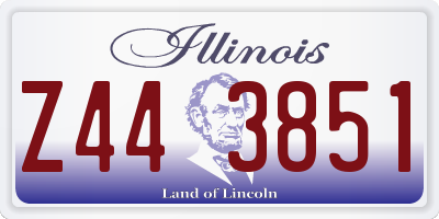 IL license plate Z443851