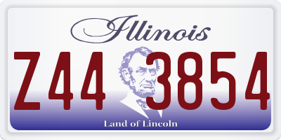 IL license plate Z443854