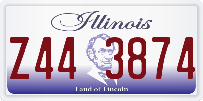 IL license plate Z443874
