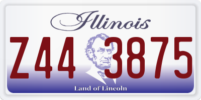 IL license plate Z443875