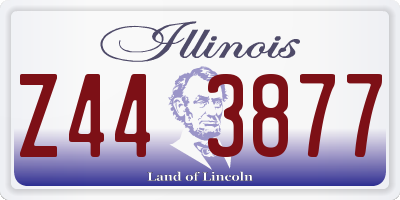 IL license plate Z443877