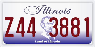 IL license plate Z443881