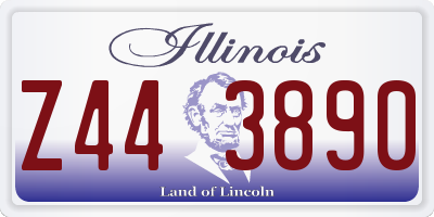 IL license plate Z443890