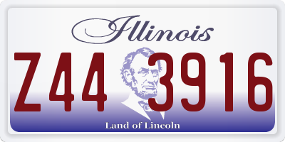 IL license plate Z443916