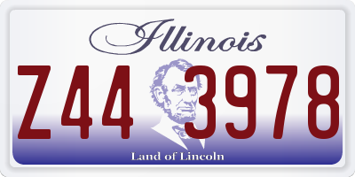 IL license plate Z443978