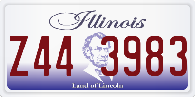 IL license plate Z443983