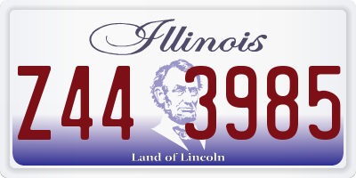 IL license plate Z443985