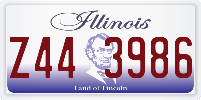 IL license plate Z443986