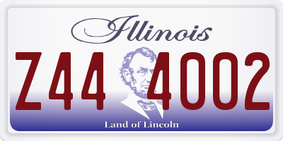 IL license plate Z444002