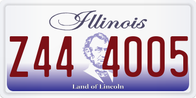 IL license plate Z444005