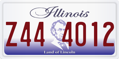 IL license plate Z444012